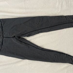 Striped lululemon Black and White Leggings size 10